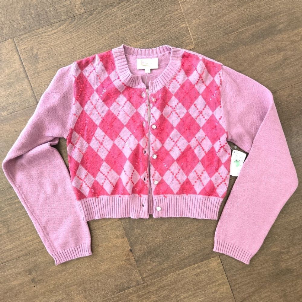 Cherise girls cardigan Cropped sweater size 14